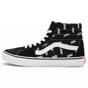 Sk8-Hi Vans Allover Logo — черные кроссовки унисекс True-White VN0A32QGQW7 35
