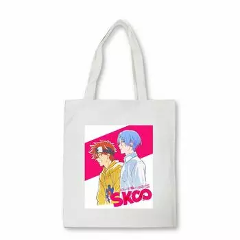 Sk8 the Infinity Skate Infinity, сумка для покупок, милая складная холщовая сумка для девочек, сумка для покупок, экосумка большой вместимости, сумка-тоут 24*26cm