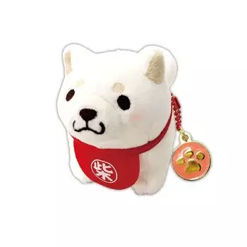 SK Japan Chuken Mochishiba Plush Ball Chain Charm/Plum