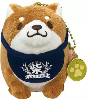 SK Japan Chuken Mochishiba Plush Toy Ball Chain Okayama Sitting 17058