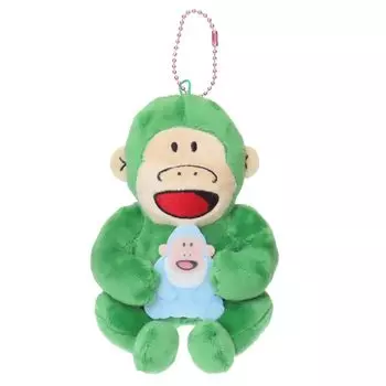 SK Japan Tabekko Animal BABY Plush Toy Ball Chain Gorilla 16580