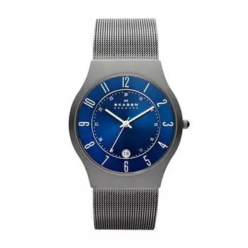 [Skagen] Часы KLASSIK 233XLTTN мужские оригинальные импортные серебряные