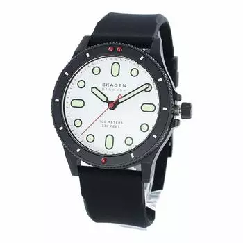 SKAGEN Fisk Черный силиконовый ремень SKW6667 Часы [Skagen] Мужские [Товар]