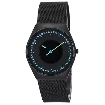 Skagen Grenen Solar Halo Midnight Stainless Steel Mesh Black Dial SKW6874 Мужские часы