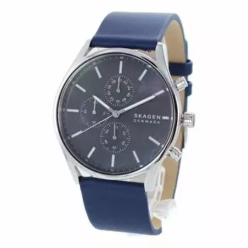 SKAGEN HOLST Chronograph Black Shell Blue Waterproof SKW6653 Часы [Skagen] Мужские [Товар]