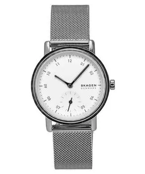 Skagen Kuppel Lille Кварцевые женские часы из нержавеющей стали с белым циферблатом SKW3100
