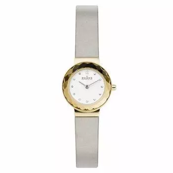 SKAGEN Scandinavian LEONORA Small Light Gray Leather SKW2778 Watch [Skagen] Women s [Item]