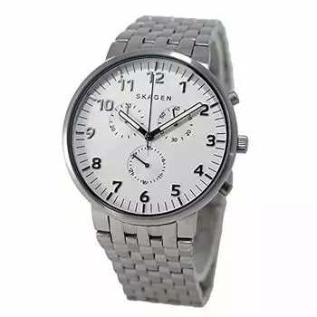 Skagen SKAGEN кварцевые часы-хронограф SKW6231 белые мужские [товар]