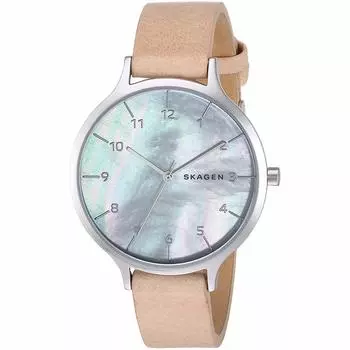 SKAGEN Watch Anita 36 мм кожаный ремешок белый корпус x бежевый SKW2634 [Skagen] женские [Товар]