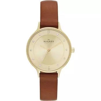 Skagen watch SKAGEN SKW2147 ANITA ladies watch gold brown/champagne [item]