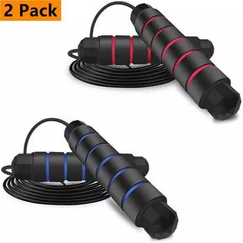 Скакалка для фитнеса, 2 шт., регулируемая длина, не спутывается, бодибилдинг, скакалка для похудения, профессиональная тренировочная скакалка