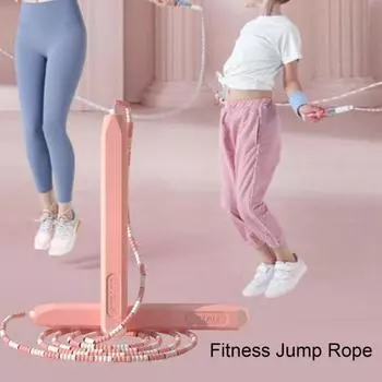 Скакалка для фитнеса, легкая противоскользящая ручка, регулируемая скакалка для женщин, мужчин и детей синий