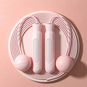 Скакалка из ПВХ для взрослых, несущая вес, скакалка для фитнеса, студенческое спортивное оборудование, подшипник, противоскользящая ручка, регулируемая скакалка слоновая кость