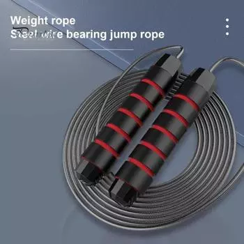 Скакалка из стальной проволоки 300 см. Регулируемая нескользящая ручка. Не спутывается. Физическое тестирование. Весовые тренировки. Студенты. Дети. Взрослые. Скакалка для фитнеса. синий