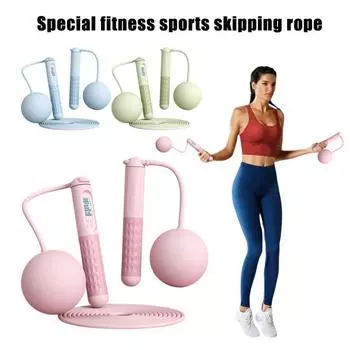 Скакалка с противовесом, стальной трос, регулируемая нескользящая ручка, не спутывается, подходит для студентов, детей, взрослых, тренировок, фитнеса, скакалка розовый