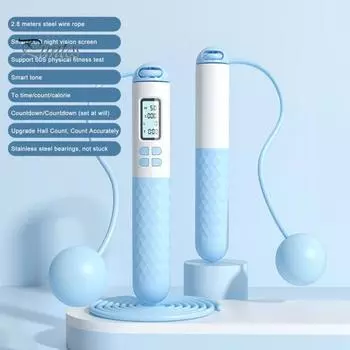 Скакалка с противовесом, стальной трос, регулируемая нескользящая ручка, не спутывается, подходит для студентов, детей, взрослых, тренировок, фитнеса, скакалка A