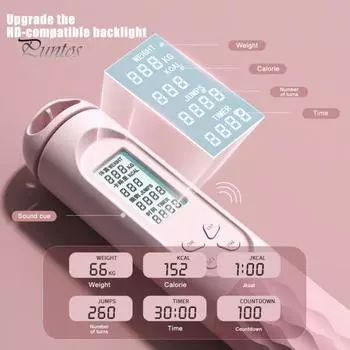 Скакалка с противовесом, стальной трос, регулируемая нескользящая ручка, не спутывается, подходит для студентов, детей, взрослых, тренировок, фитнеса, скакалка розовый