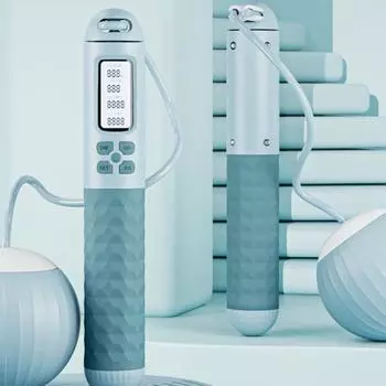 Скакалка с утяжеленными шариками, нескользящая ручка, не спутывается, для студентов, детей, мужчин, женщин, тренировок, похудения, беспроводная скакалка чёрный