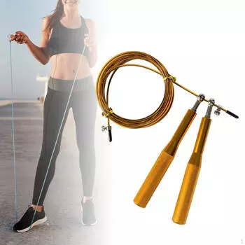 Скакалка Скорость Прыжки Регулируемое Оборудование Нескользящее Упражнение Прыжки Для Тренировки чёрный