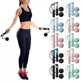 Скакалка со счетчиком, беспроводная утяжеленная скакалка с мячом, регулируемая длина, фитнес-умная скакалка, тренажеры Small H