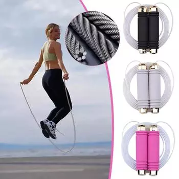 Скакалка Стальная проволока Скакалка Легкая Портативная Тренировочная Регулируемая Домашняя Скакалка Фитнес Женское Оборудование Спортивные Мужчины D9W0 China