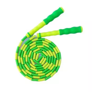 Скакалка Удобная рукоятка Регулируемая Прочная Легкая Безопасная Скакалка с бусинами для детей в