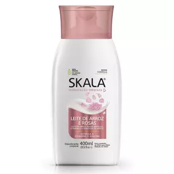Skala Moisturizing Body Cream Rice Milk Rose 400ml Hidratante Leite de Arroz e Rosas &