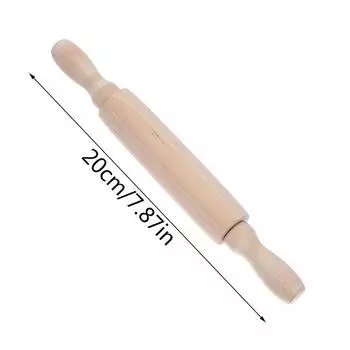 Скалка из цельного дерева с антипригарным покрытием, деревянная пресс-палка для выпечки теста, кухонный инструмент 20CM