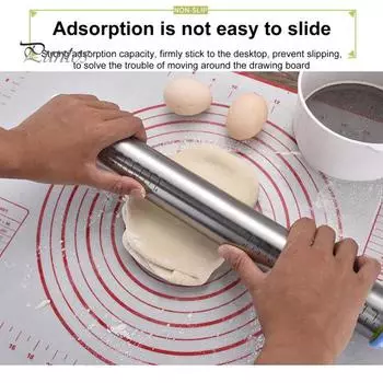 Скалка из нержавеющей стали с кольцами толщины для выпечки, регулируемый ролик для теста, для помадки, пиццы, пирога, пасты, кухонных принадлежностей для выпечки A