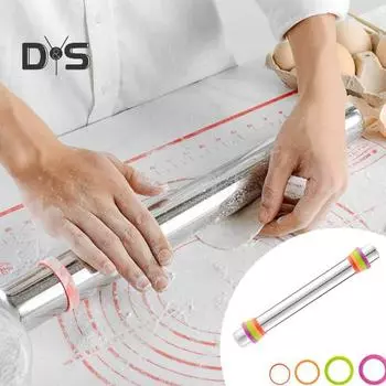 Скалка из нержавеющей стали с регулируемой толщиной, удобная ручка, встроенный роликовый цилиндр, товары для дома серый