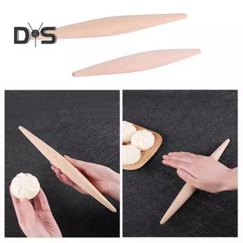Скалка с антипригарным покрытием с двойным наконечником, скалка из тонкого дерева, мастерство изготовления, поставка тортов и макаронных изделий 23cm