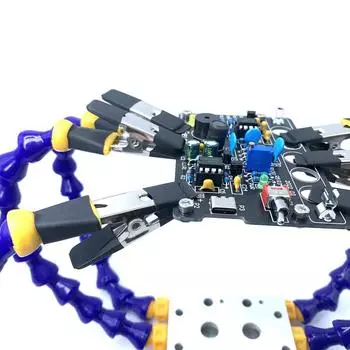 Скамейки Тиски Настольный зажим с гибким рычагом Зажим из алюминиевого сплава Держатель паяльника с принтом 2 arms