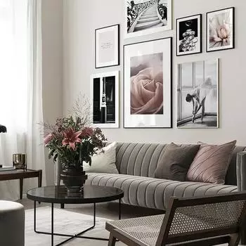 Скандинавия, украшение для дома, картина, балерина, девушка с цветами, холст, постер, скандинавский стиль, пейзаж, настенная художественная печать, живопись 21*30cm