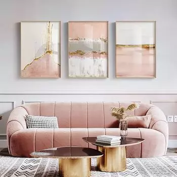 Скандинавская абстрактная картина на холсте из розовой золотой фольги, настенный художественный постер, современный свет, роскошная фреска для дома, украшения гостиной, картина 21cm30cm NoFrame