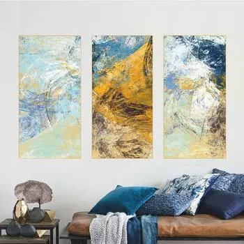 Скандинавская абстрактная красочная картина маслом на холсте, граффити, постеры и принты для декора гостиной, декора для входа, настенного искусства Quadro 20cm40cm NoFrame