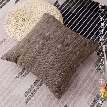 Скандинавская Доступная Роскошь Толстая Ткань Накидка на Подушку Чехол Подушки Гостиная Диван Большая Прикроватная Подушка с Наполнителем Автомобильная Поясничная Подушка Sanil Pillow-Chocolate Pillowcase only 45X45cm