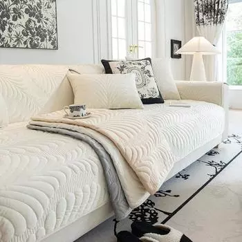 Скандинавская хрустальная бархатная диванная подушка Four Seasons, универсальная новая диванная подушка, кремовая, нескользящая, чехол для дивана, полотенце 70*70cm