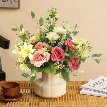 Скандинавская имитация цветка розы свадебный реквизит для фотосъемки цветочная композиция украшение для дома искусственные цветы украшение для гостиной вечный цветок розовый