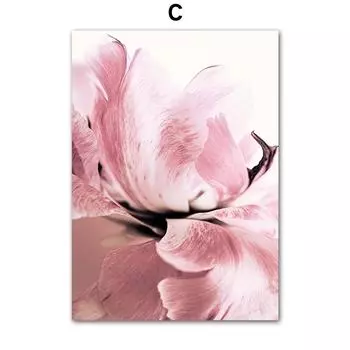 Скандинавская картина на холсте Розовый цветок Туз червей Линия Девушка Настенное искусство Постеры и принты Настенная картина Декор для гостиной Спальни 21cm30cm NoFrame