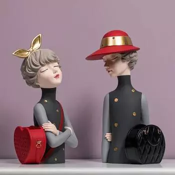 Скандинавская красивая девушка из смолы скульптура статуя украшение для спальни креативные настольные фигурки украшение для гостиной подарок