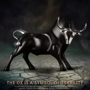 Скандинавская красная, черная и золотая скульптура коровы из смолы, имитация статуй животных, книжный шкаф для гостиной, офисные аксессуары для домашнего декора