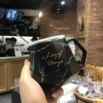 Скандинавская креативная алмазная керамическая кружка, чашка для кофе, чашка для воды, чашка для молока, большая емкость