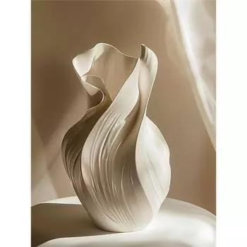 Скандинавская креативная керамическая ваза, вращающаяся, эстетичная, украшения для гостиной, прихожей, обеденного стола, украшения из сухих цветов