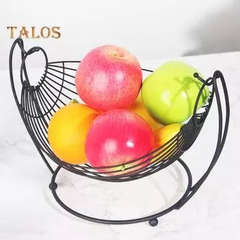 Скандинавская креативная корзина с фруктами, стильная закуска, элегантный железный дизайн, индивидуальная корзина с фруктами для хранения для дома золотистый