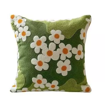 Скандинавская легкая роскошь Ins Моховой зеленый Подушка-подушка для дивана в гостиную Офисная поясничная подушка Наволочка Без наполнителя 45 * 45 pillow cover + pillow core