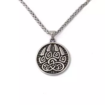 Скандинавская мифология викингов медвежья лапа ожерелье кулон мужской скандинавский компас волк Гунгнир защитный кулон
