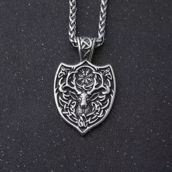 Скандинавская мифология викингов скандинавский олень охотничий щит ожерелье скандинавский компас волк Гунгнир защитный кулон