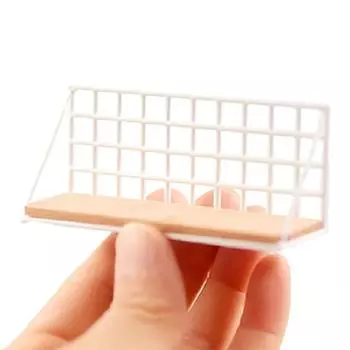 Скандинавская миниатюрная модель мебели, мини-деревянная настенная полка для кукольного дома 1/12 1/6 чёрный