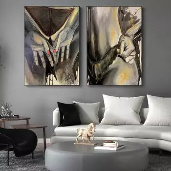 Скандинавская мода, фигура, картина маслом, сексуальная женщина, картина на холсте, офисная настенная живопись, постер, гостиная, украшение дома, фреска, без рамки 21*30cm No Frame