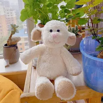 Скандинавская мягкая кукла-ягненок, послушная овечка, спит с детьми, успокаивающая тряпичная кукла, мультяшная кукла, плюшевая игрушка Full length 35cm